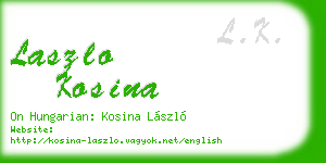 laszlo kosina business card